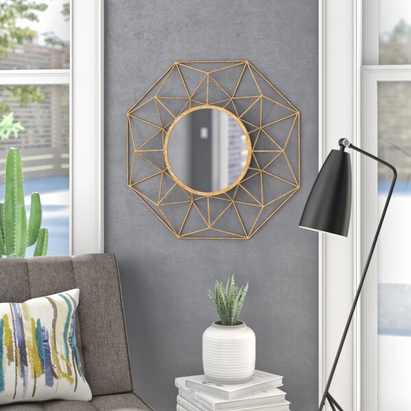 Ivy Bronx Asymmetrical Metal Wall Mirror | Wayfair