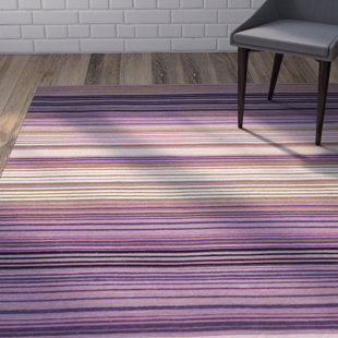 Nursery Purple Area Rugs You Ll Love Wayfair Jefferson Striped Contemporary White Lilac Area Rug