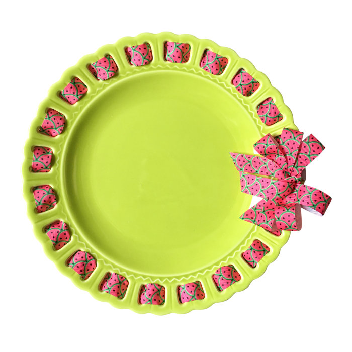 The Holiday Aisle Hecht Ribbon Decorative Plate Wayfair