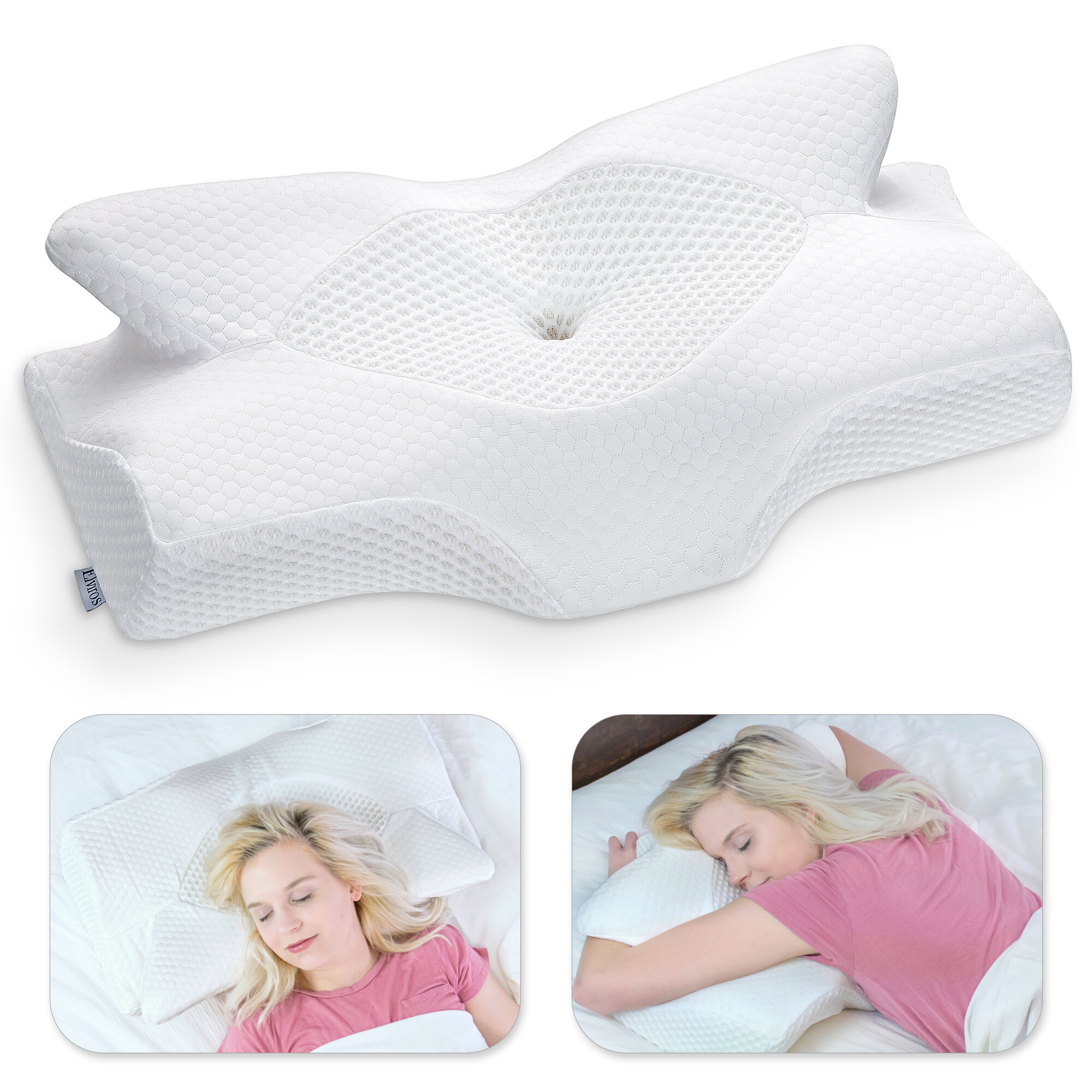 Professional Contour Memory Foam Pillow Orthopedic Firm Neck Head Back Support