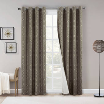 17 Stories Yamashita Elle Decor Felicia Room Darkening Thermal Grommet Curtain Panels Reviews Wayfair
