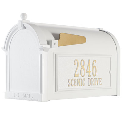 Whitehall Products Post Mounted Mailbox Color Whitegold