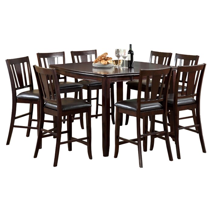Birchover 9 Piece Counter Height Extendable Dining Set
