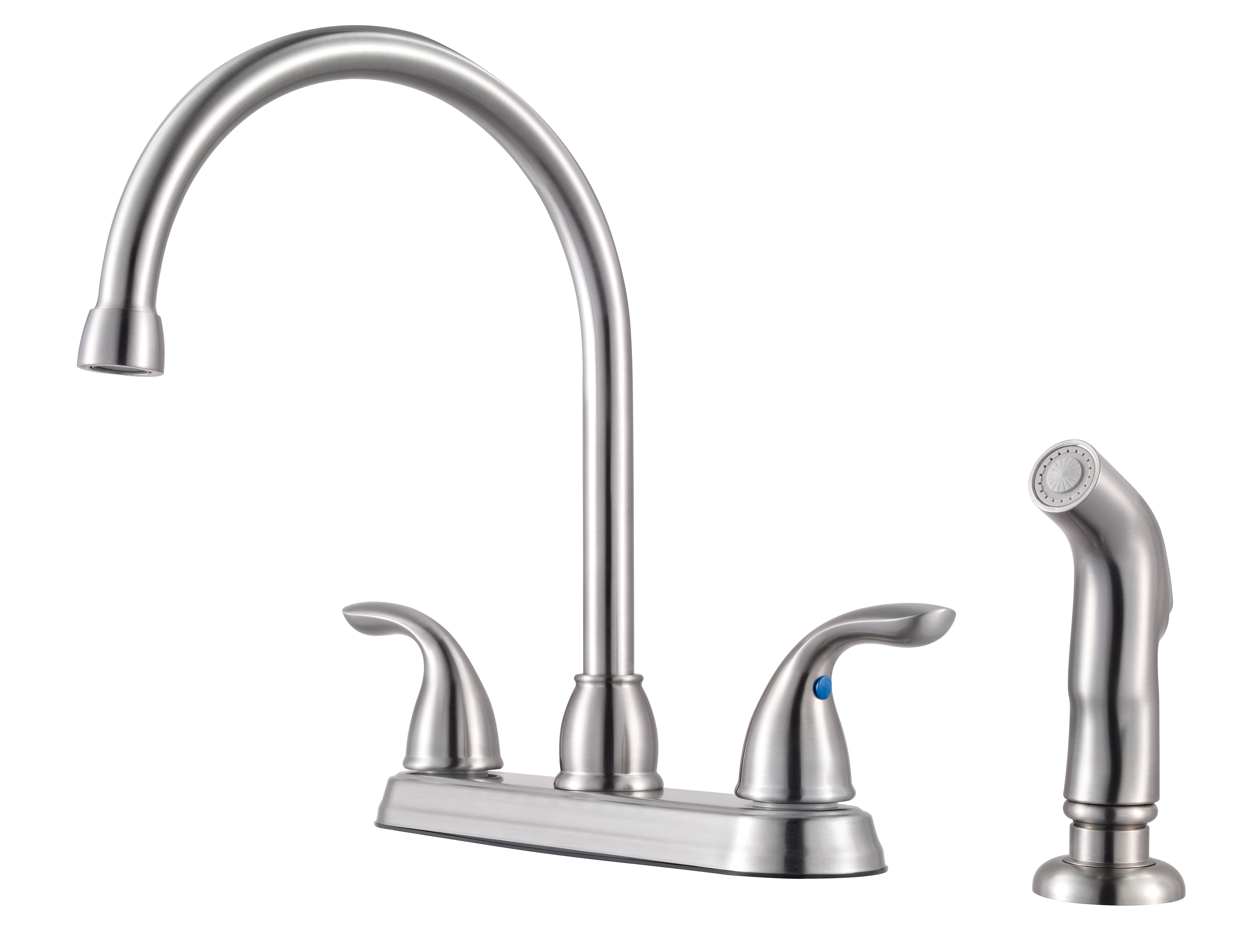 Pfister Double Handle Kitchen Faucet With Side Spray Reviews Wayfair