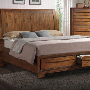 Russet King Storage Sleigh Bed by Loon..
