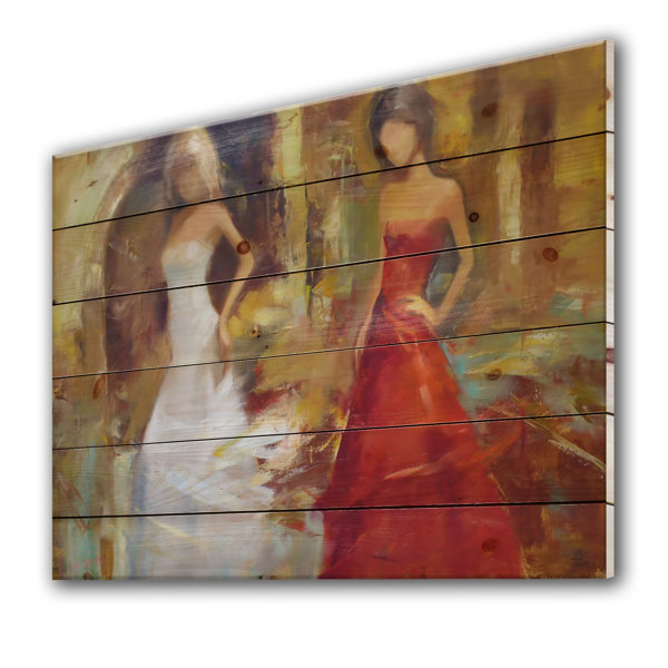 Lady Red Dress Wall Art Wayfair
