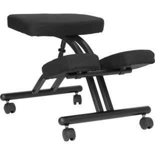 Woodsburgh Mobile Height Adjustable Kneeling Chair with Dual Chair by Symple Stuff
