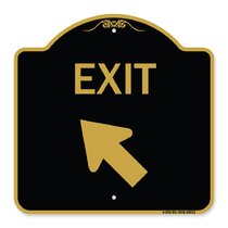 Details about   EXIT WITH OR WITHOUT ARROW ALUMINUM METAL SIGN  3 SIZES AVAILABLE 