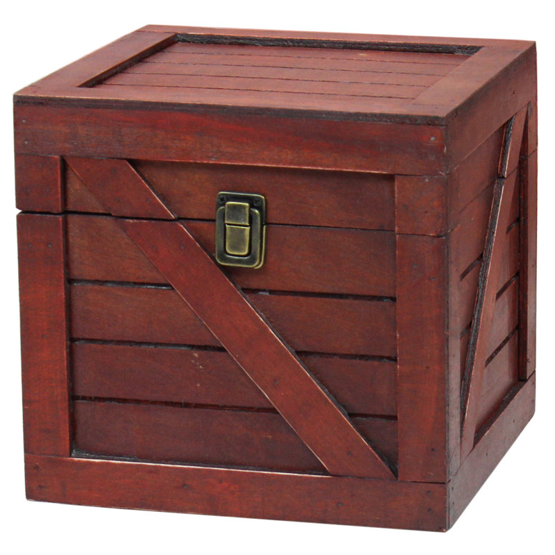 August Grove Sherry Wooden Stackable Lidded Crate Trunk Wayfair