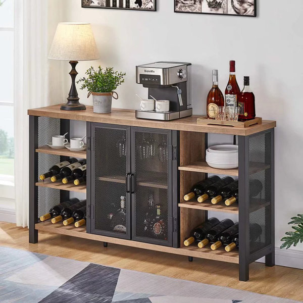 Wood Wine Rack Wine Bottle Display Stand Kitchen Bar Wine Liquor Storage Rack 