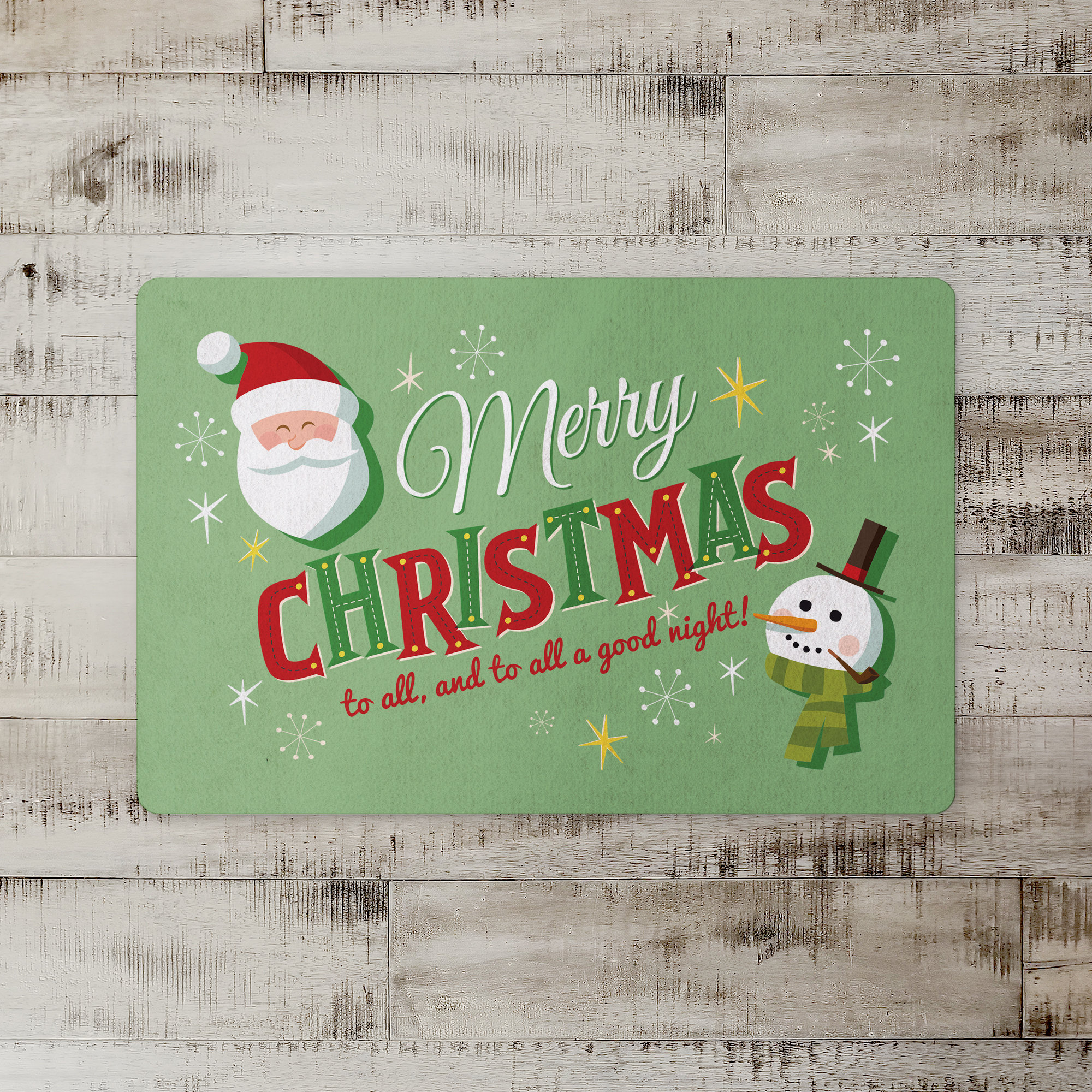 The Holiday Aisle Classen Merry Christmas Kitchen Mat Wayfair