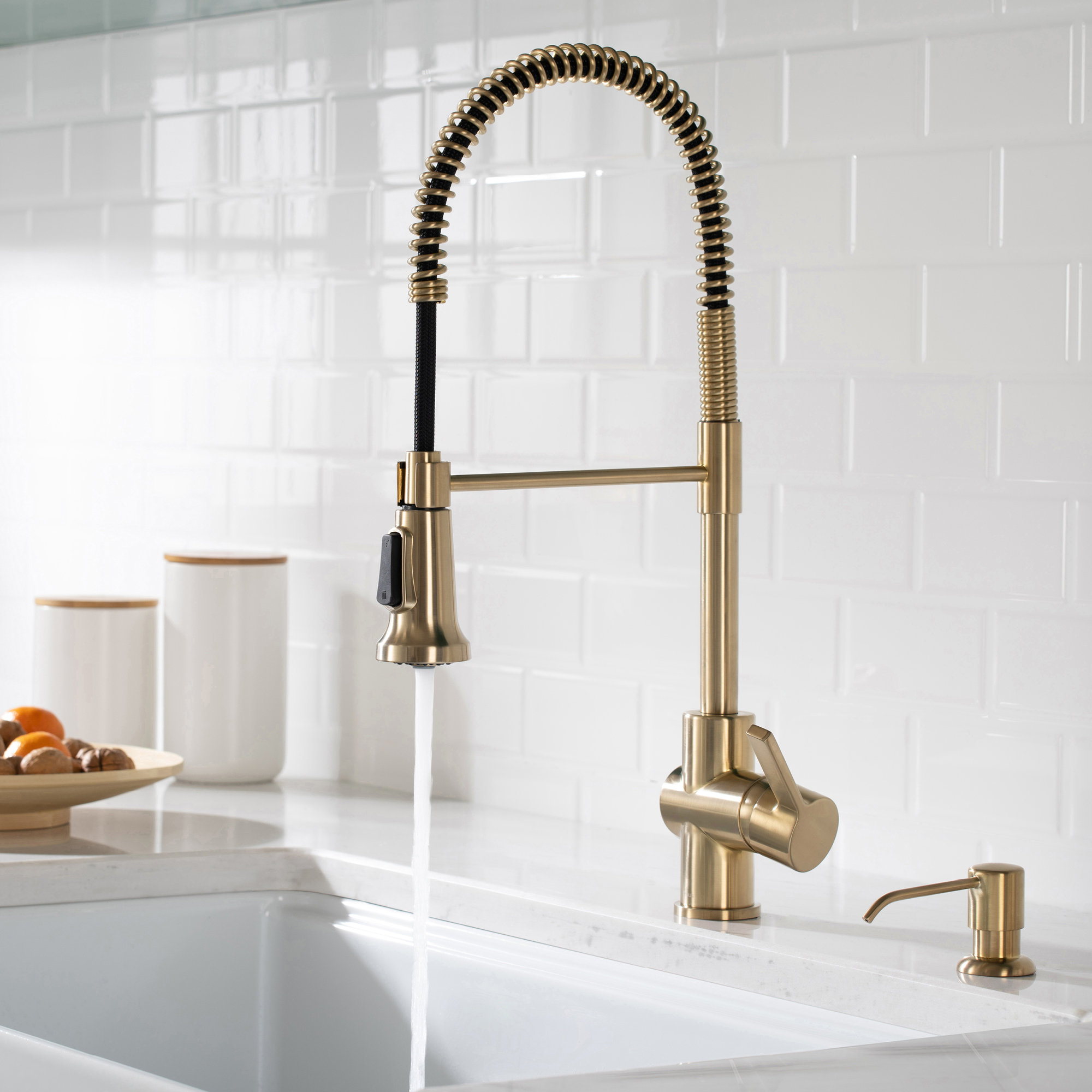 Kraus Britt Commercial Style Kitchen Faucet In Spot Free Antique Champagne Bronze Kpf 1690sfacb Reviews Wayfair Ca