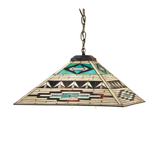 Go to store & view more images Meyda Tiffany Mission Southwest Valencia 3-Light Pool Table Light