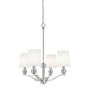 Roule 4-Light Shaded Chandelier