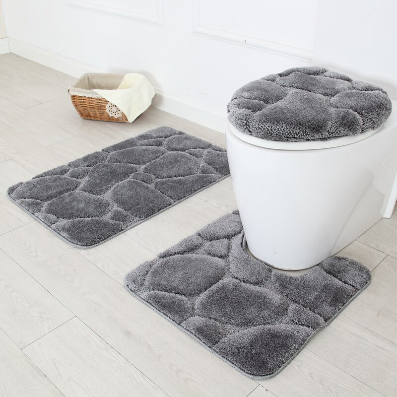 bath rug sets with elongated lid cover
