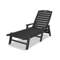 black plastic lounge chairs