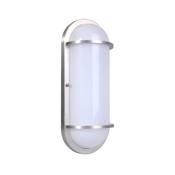Outdoor Microwave Bulkhead  12W LED Light IP54 Motion Sensor White Garden Porch 