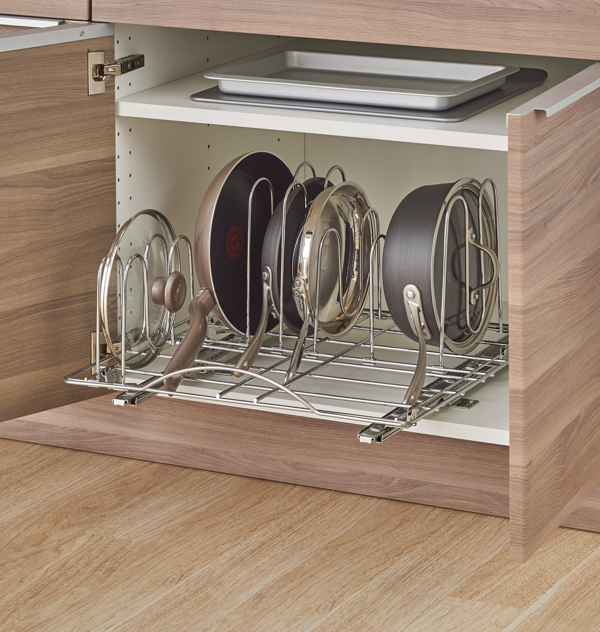 Trinity Sliding Pot Organizer Pull Out Kitchenware Divider Reviews Trinity Sliding Pot Organizer Pull Out Kitchenware Divider Reviews Wayfair