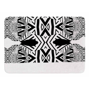 Ocean Retro Vibes by Pom Graphic Design Bath Mat