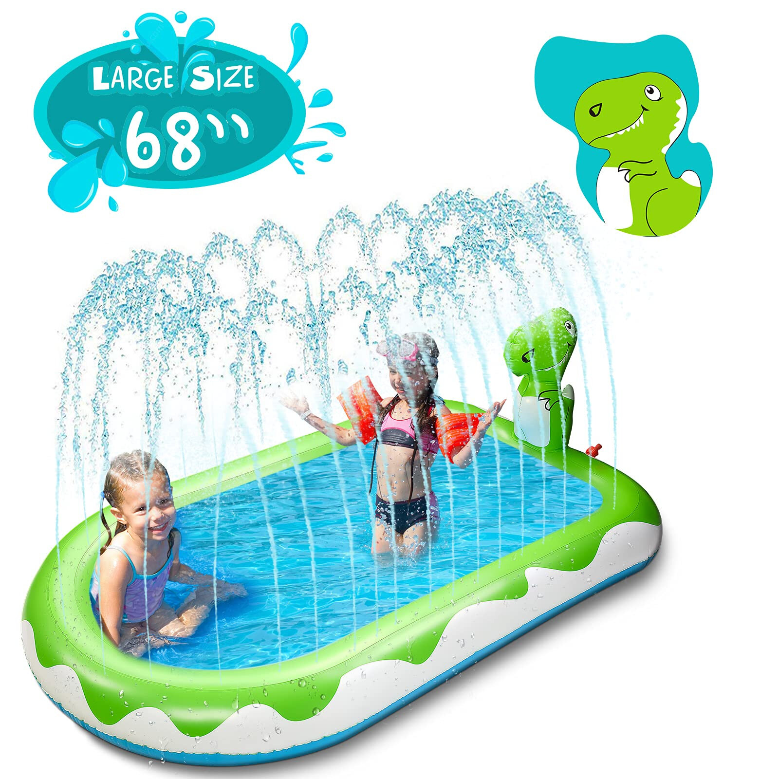 Outdoor Inflatable Water Spray Sprinkler Play Mat 2 sizes 