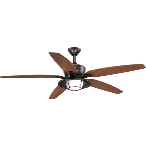60" Roger 5 - Blade Outdoor LED Standard Ceiling Fan with ...