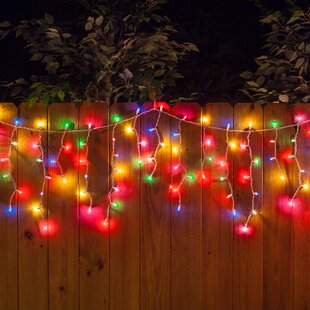 Celebrations 10' 100 count Red Christmas Icicle Lights 