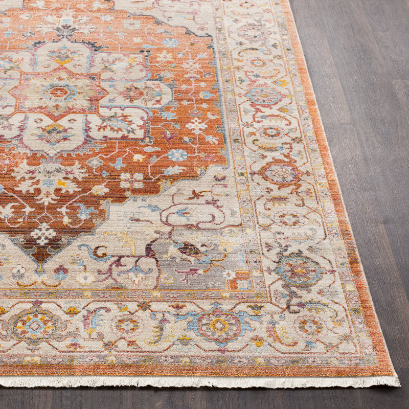 Mendelsohn Vintage Persian Traditional Orange Beige Area Rug Mendelsohn Vintage Persian Traditional Orange Beige Area Rug