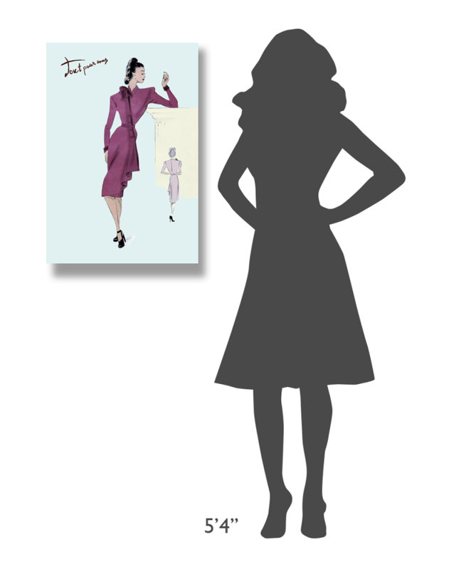 East Urban Home Flap Over Button Dress 1947 Graphic Art Print On Wrapped Canvas Wayfair
