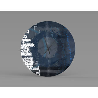 East Urban Home Oversized People And Time Acrylic Watercolors Wall Clock Wayfair