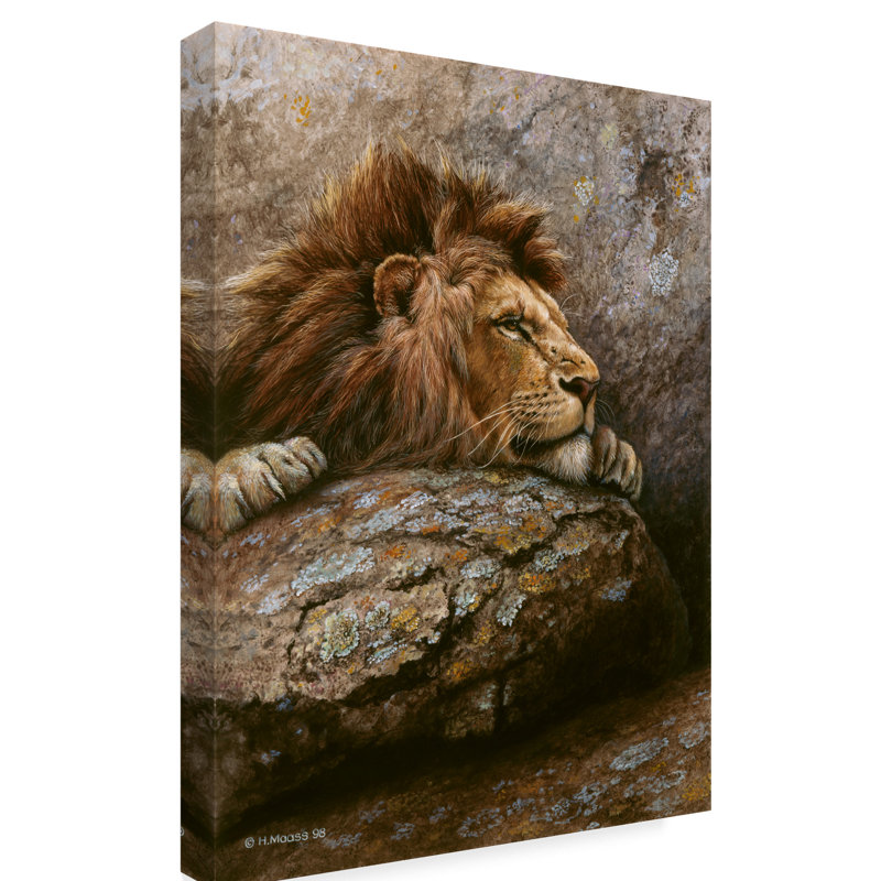 Trademark Art Lion Male 2 Acrylic Painting Print On Wrapped