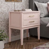 pink side table with drawer