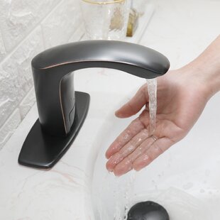 Bathroom Oil Rubbed Bronze Hot Cold Mixer Touchless Auto-Sensor Faucet Basin Tap