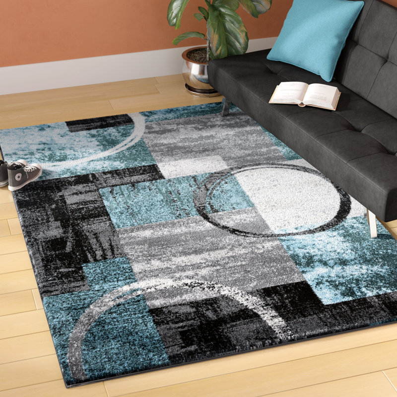 T Austin Design Sperling Circle Gray Blue Area Rug Reviews Sperling Circle Gray Blue Area Rug