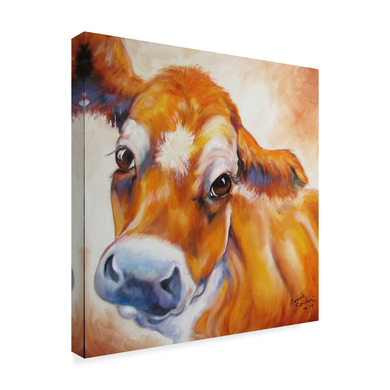 Trademark Art My Jersey Cow Commission Acrylic Painting Print On