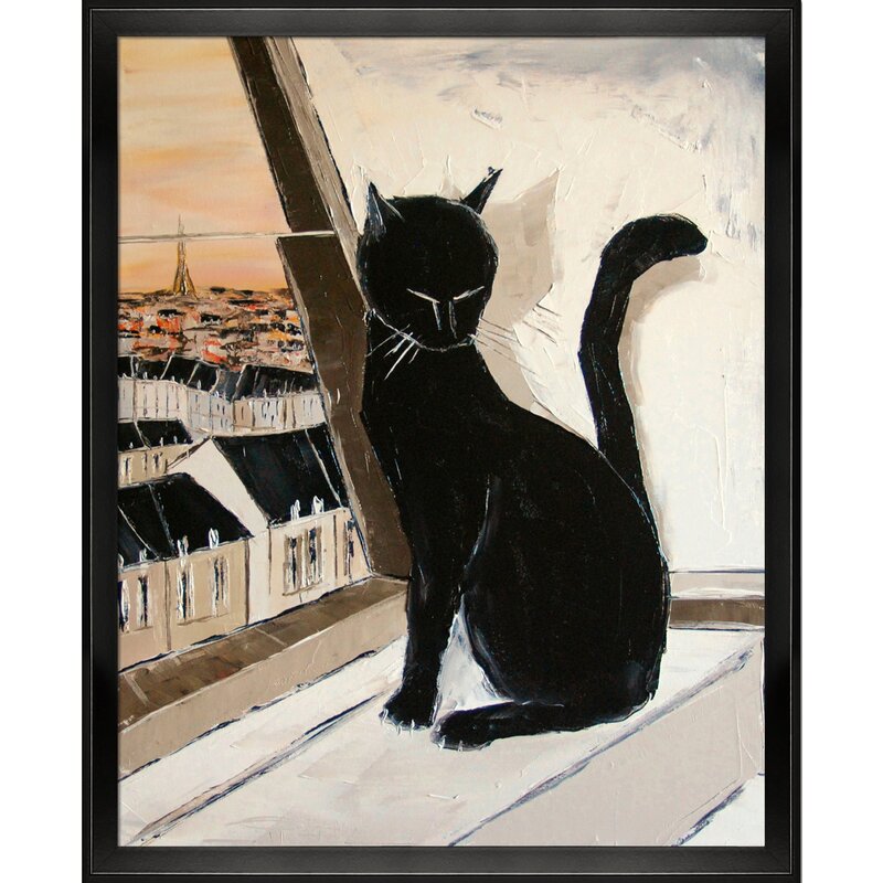 'Black Cat is a Paris Master' by Atelier de Jiel - Picture Frame