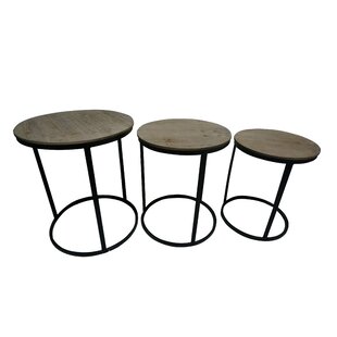 Helena Wood Top 3 Piece Nesting Tables By Williston Forge