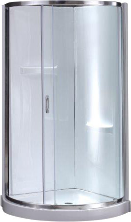 Ove Decors Breeze Premium 34 X 76 Round Sliding Shower Enclosure Breeze Premium 34 X 76 Round Sliding Shower Enclosure With Base Included
