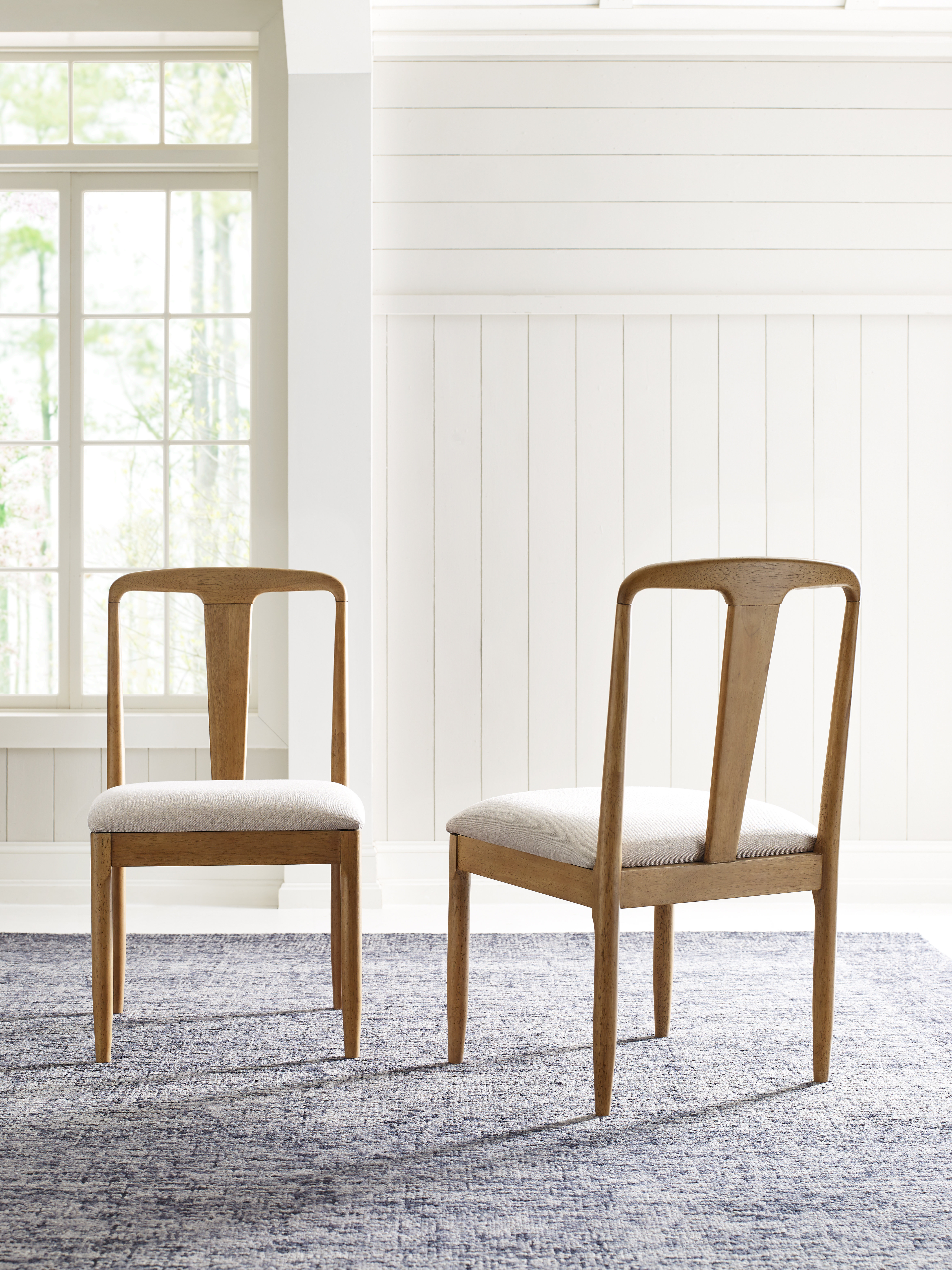 Hygge Upholstered Slat Back Side Chair In Cashmere Reviews Joss Main