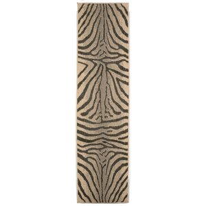 Slimane Charcoal Zebra Indoor/Outdoor Rug