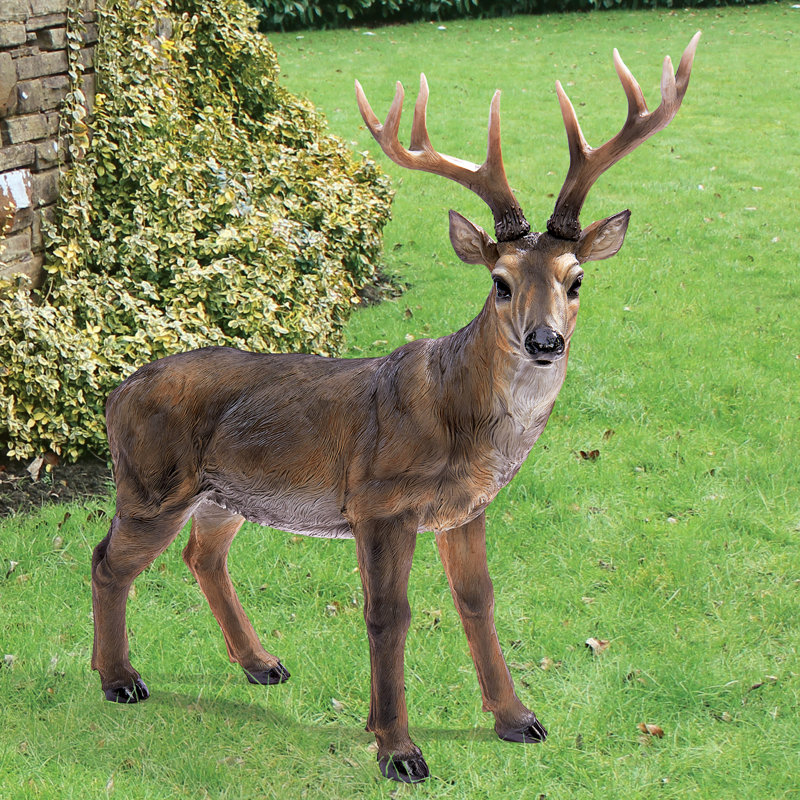 Large Outdoor Deer Statues Wayfair Rack Buck Deer Statue