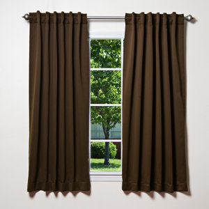 Solid Blackout Thermal Rod Pocket Single Curtain Panel