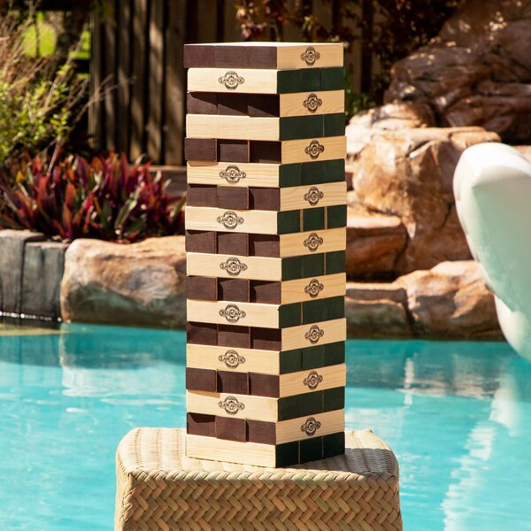 Giant Wood Stacking Game Yard Pool Picnic Party Entertainment Stained Set 