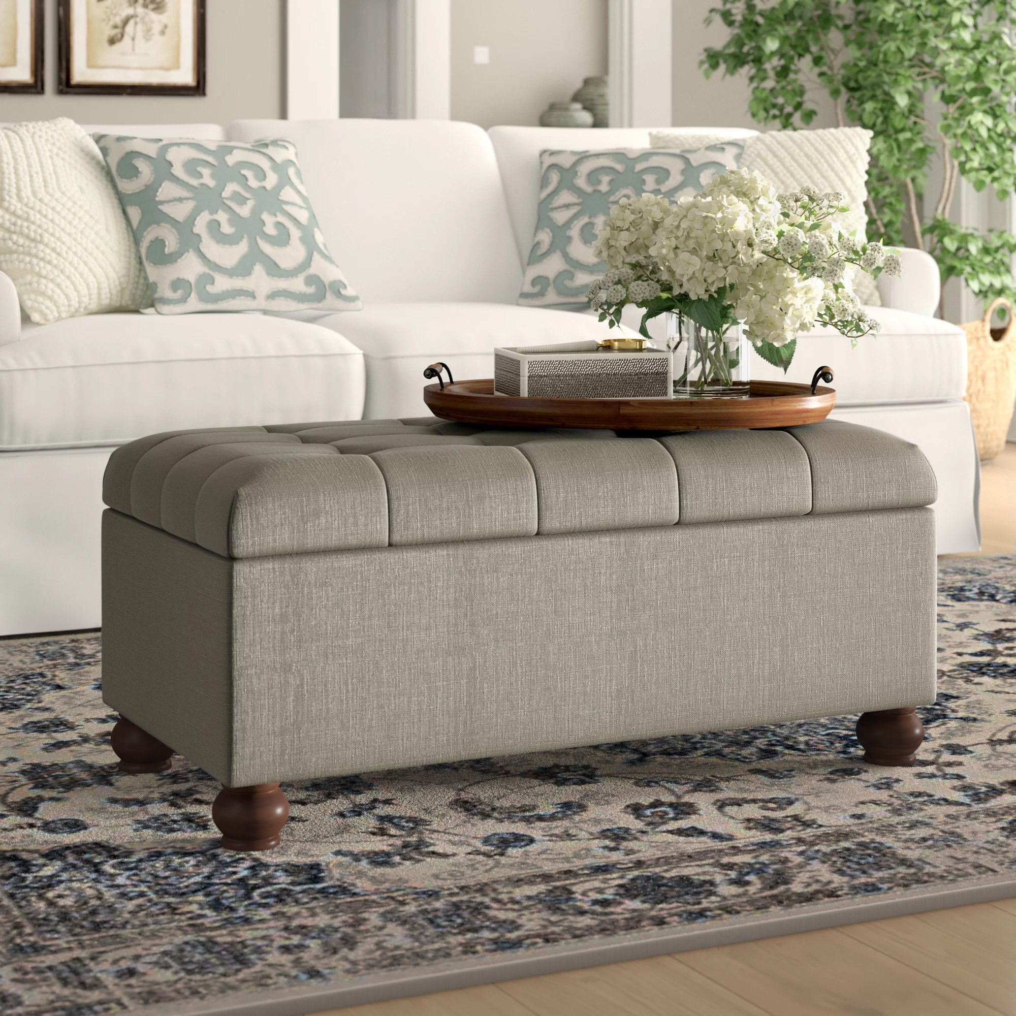 Pritchett Upholstered Flip Top Storage Bench Reviews Birch Lane