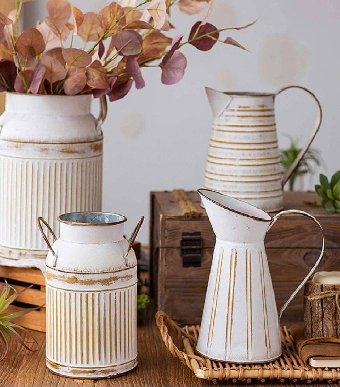 Home Accessories Home & Garden Store Vases Metal Flower Vase Old