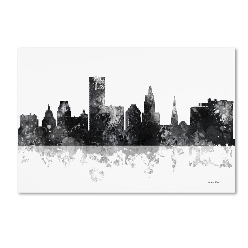 Trademark Art Providence Rhode Island Skyline Bg 1 Graphic Art On Wrapped Canvas Wayfair
