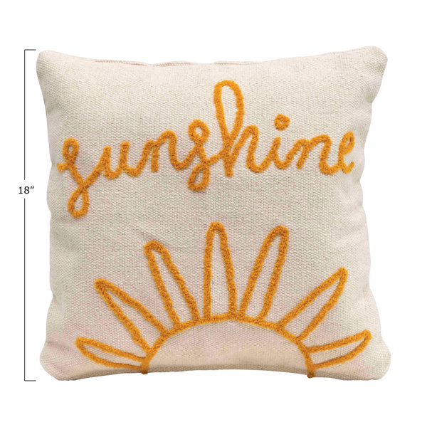 Lexi Sunshine Cotton Throw Pillow Birch Lane