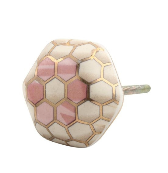 Marktsq Hexagon Honeycomb Pattern Ceramic Drawer Knob Reviews