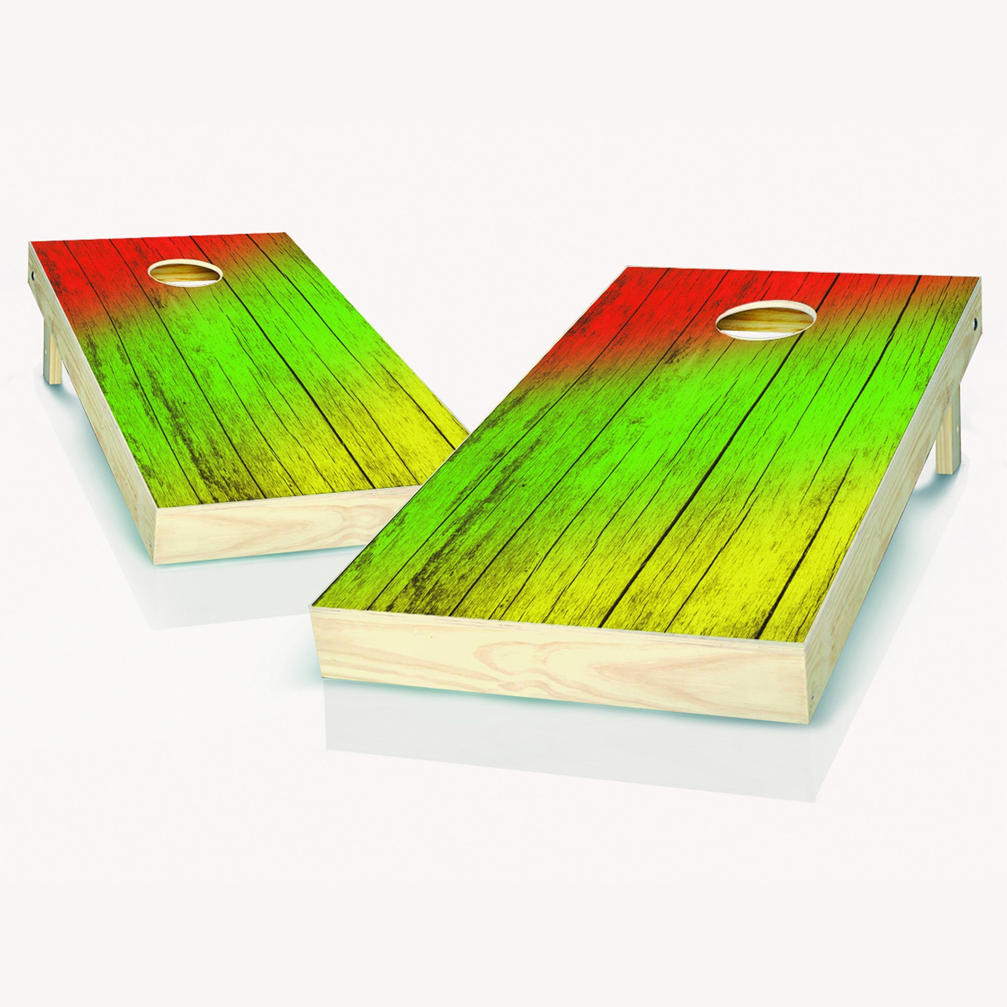 Skip's Garage 2' X 4' Rasta Grain Cornhole Set With Carry Case | Wayfair