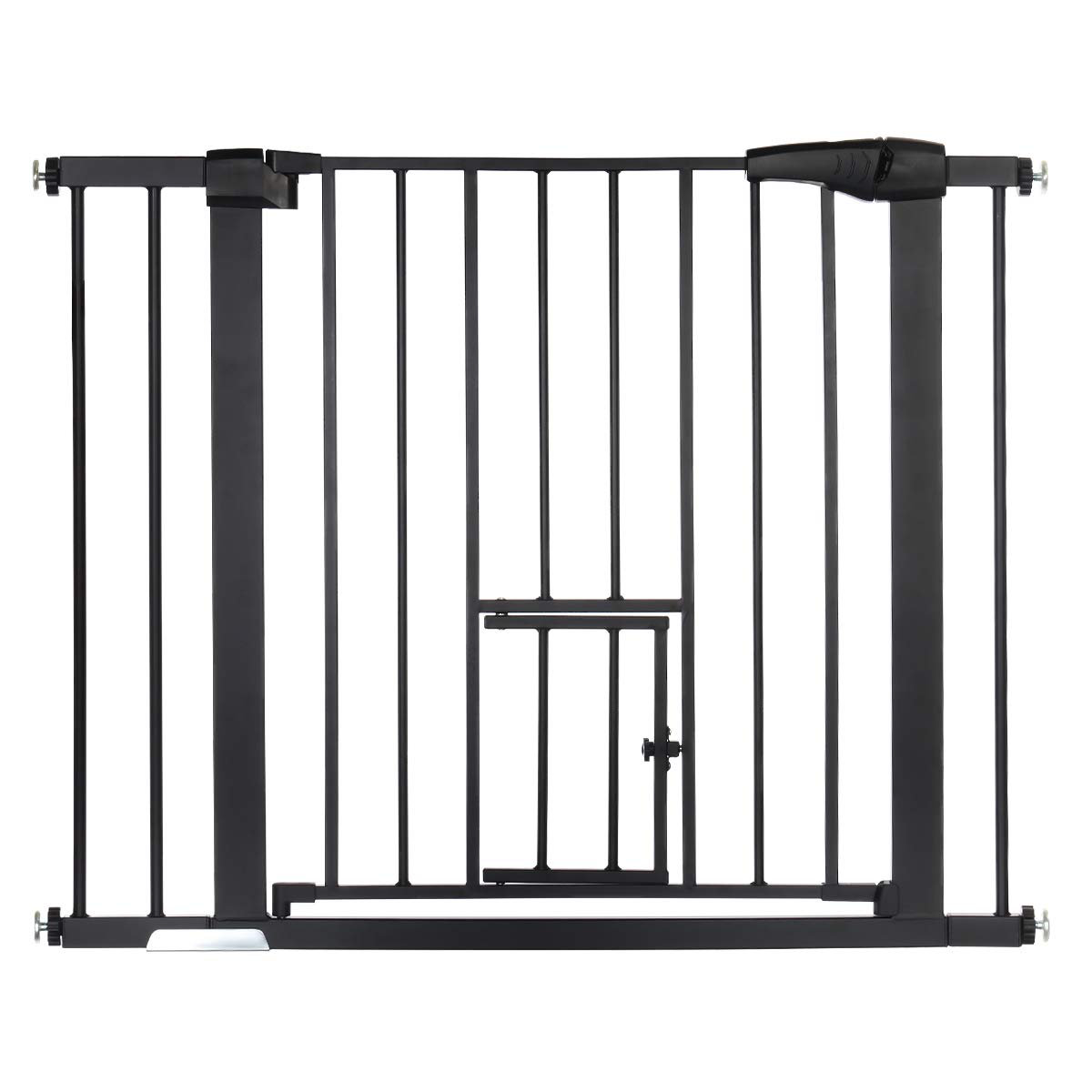 Tooca 30" Tall Auto Close Walk Thru Safety Gate with Pet Door & Reviews