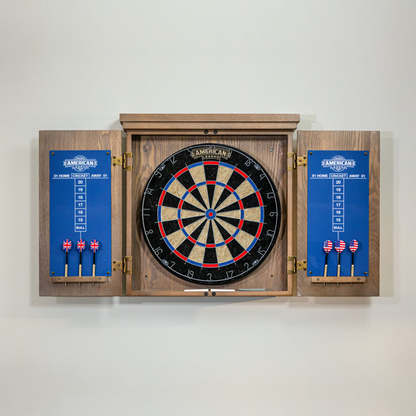 18x1” Dartboard with 6 Steel Tip Darts 2-in-1 Baseball & Dart Board Game Set 